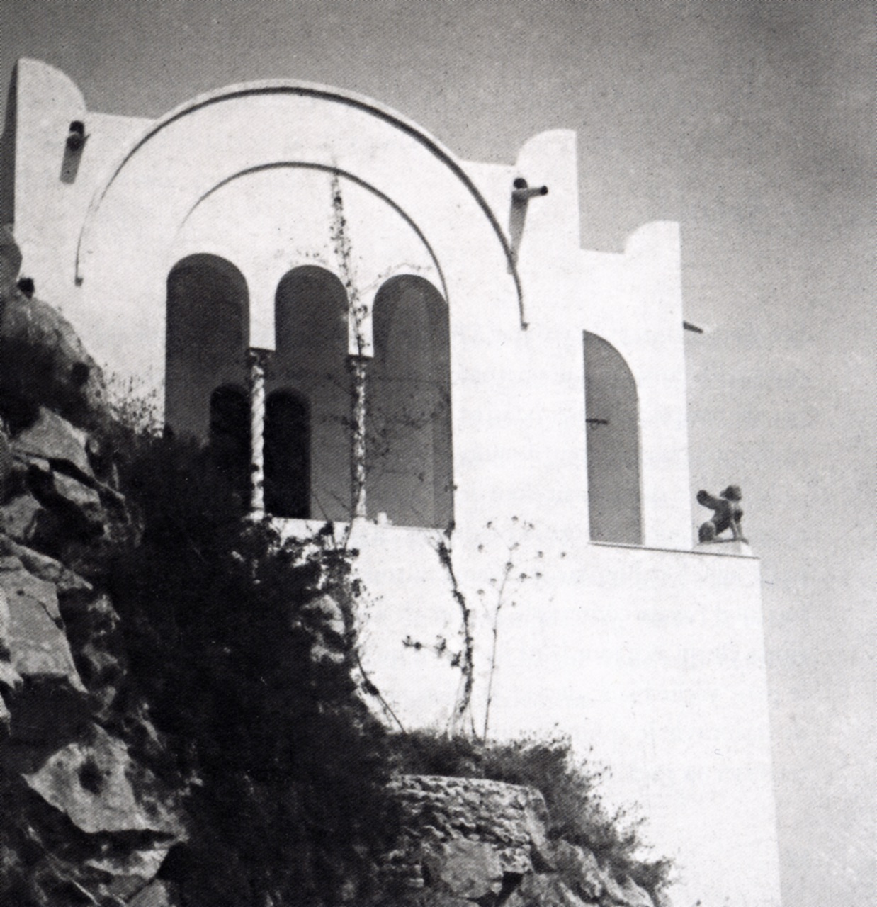 The chapel of Villa San Michele with the Etruscan Sphinx